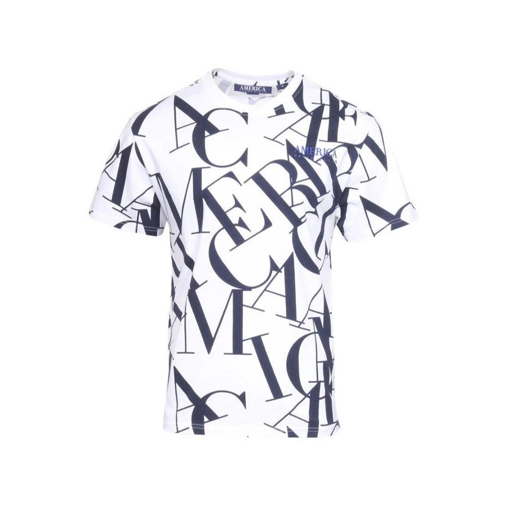 Perry Ellis America Boys Scramble T-Shirt Short Sleeve Crew Neck White Medium